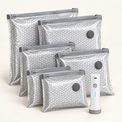 Vacuum Compression Bags + Electric Pump