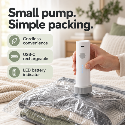 Vacuum Compression Bags + Electric Pump
